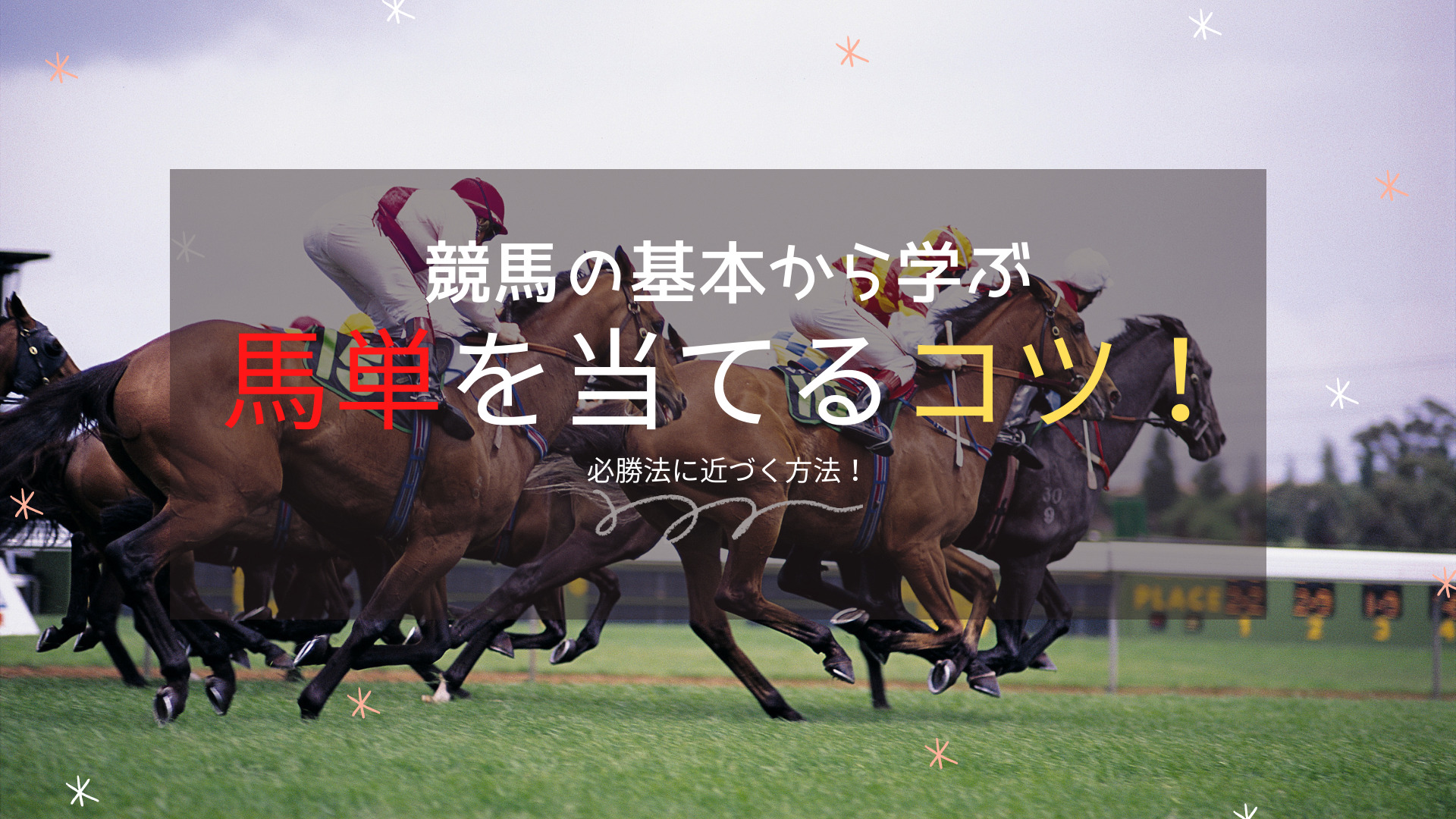 競馬の馬単を当てるコツ 押さえておくべきポイントを紹介 競馬は予想より買い方