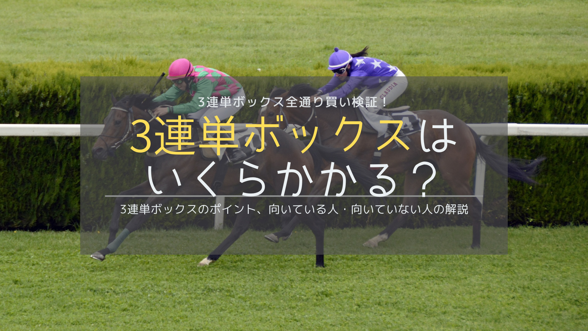 3連単ボックスはいくらかかる 全通り買えば勝てるのかを検証 競馬は予想より買い方